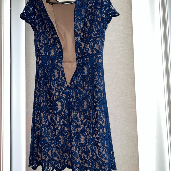 Adrianna Papell Royal Blue Lace Dress - Picture 4 of 5